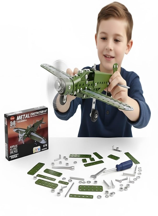 ROHSCE STEM Metal Airplane Building Kits for Kids Ages 8-16, 258 Pieces DIY Mechanical Engineering Construction Toys, Large Model Aircraft Project for Boys & Girls, Educational Science Plane Gift - Image 1